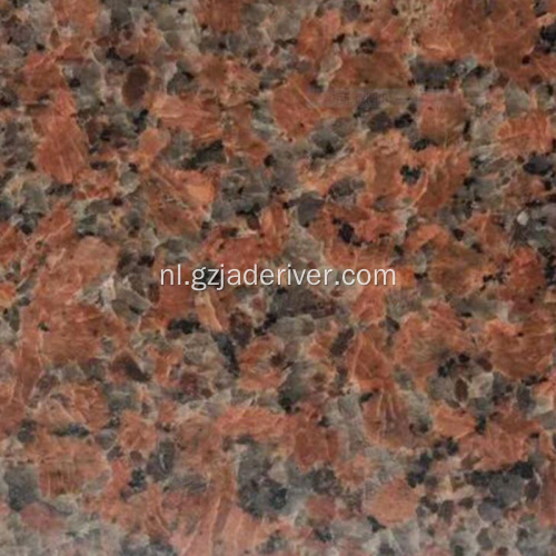 Veelkleurige granieten platen rode tegels